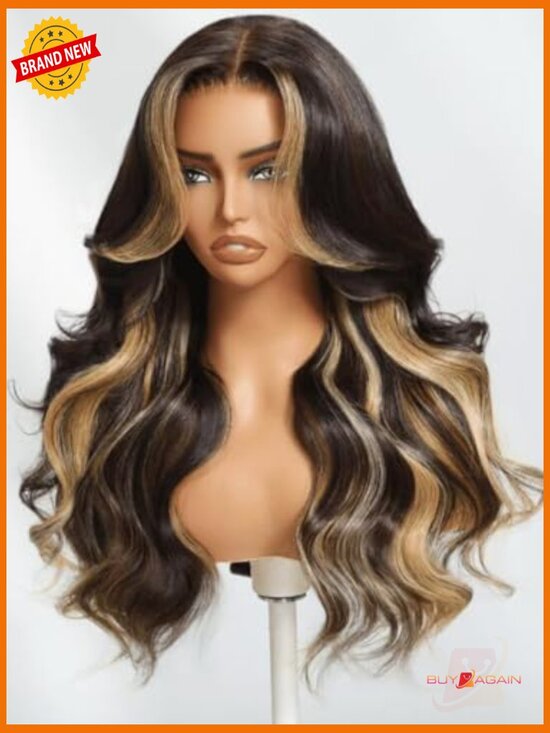 7x5 Pre Cut Lace Front Wig Loose Wave Human Hair 150% Density 20 Inch